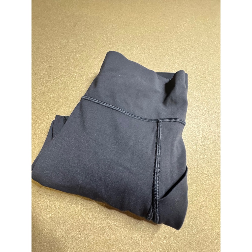 Lululemon‎ All The Right Places Crop II Black Leggings Mesh Pockets Size 8 2018
